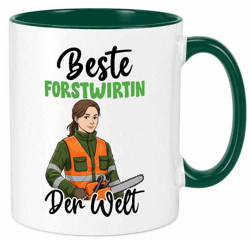 Beste Forstwirtin | Forst Wirtin v2 lustig Humor Geschenkidee Geschenk Tasse