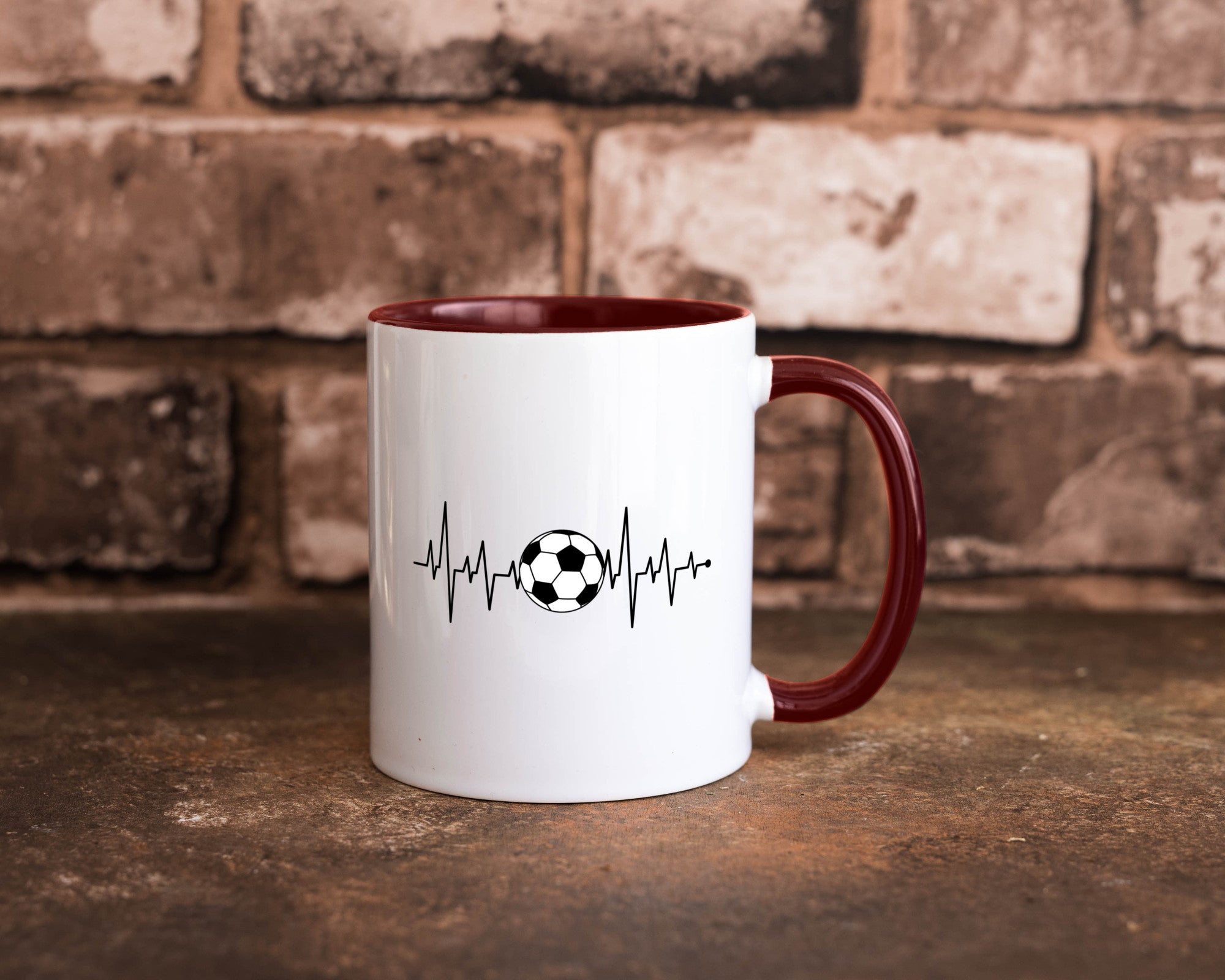 Fußball Herzschlag | Fussballer Verein Sport Team Geschenk Humor Geschenkidee
