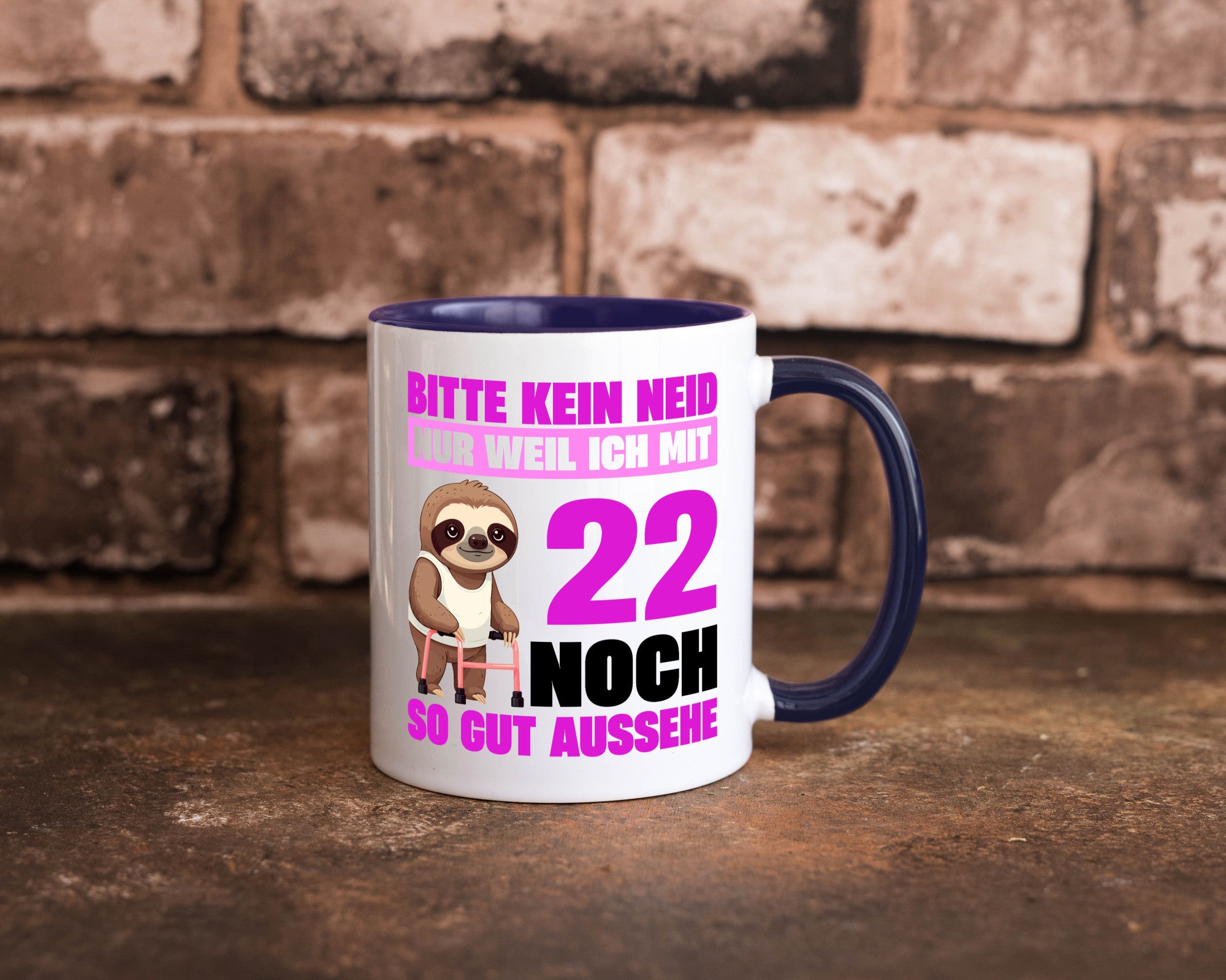22. Geburtstag | Bitte kein neid Faultier 22 Jahre lustig Geschenkidee Geschenk
