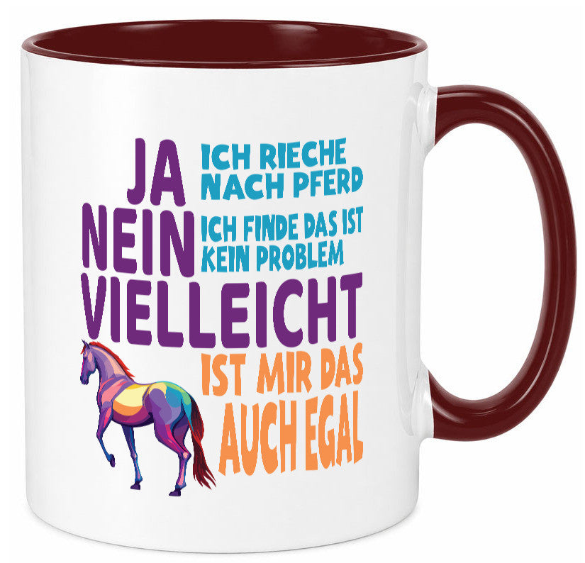Ja ich Rieche nach Pferd | Reiten Pferdestall lustiger Spruch Geschenk Humor Tasse