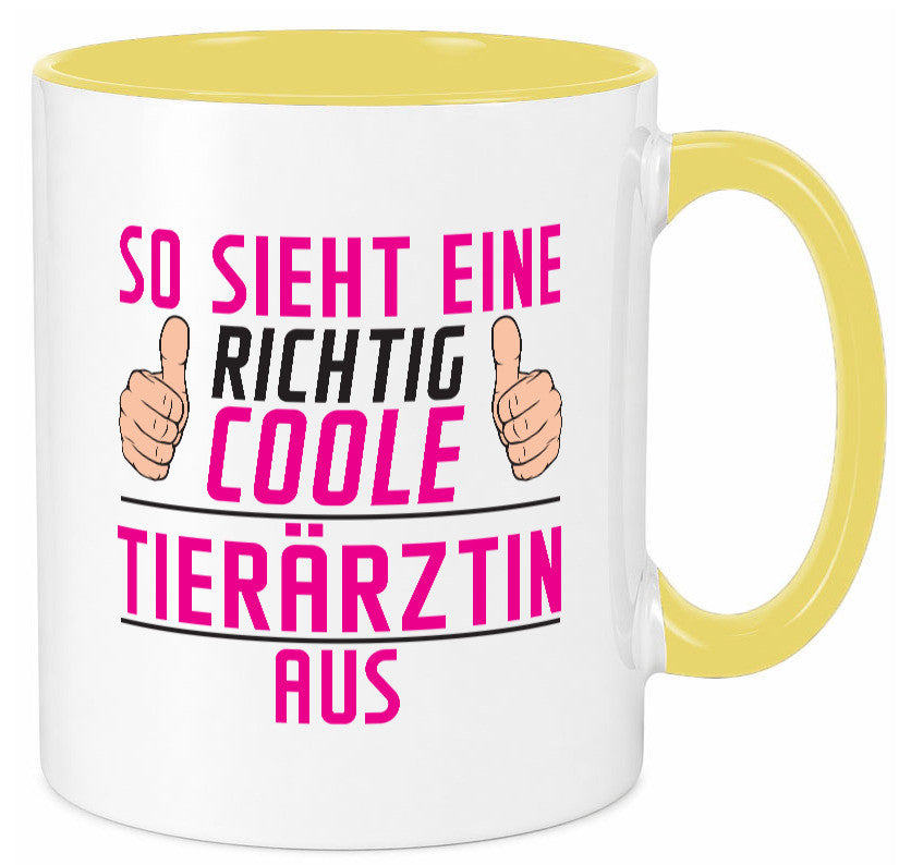 Richtig Coole Tierärztin | Mediziner Tiermedizin lustig Tierliebhaber Humor Tasse