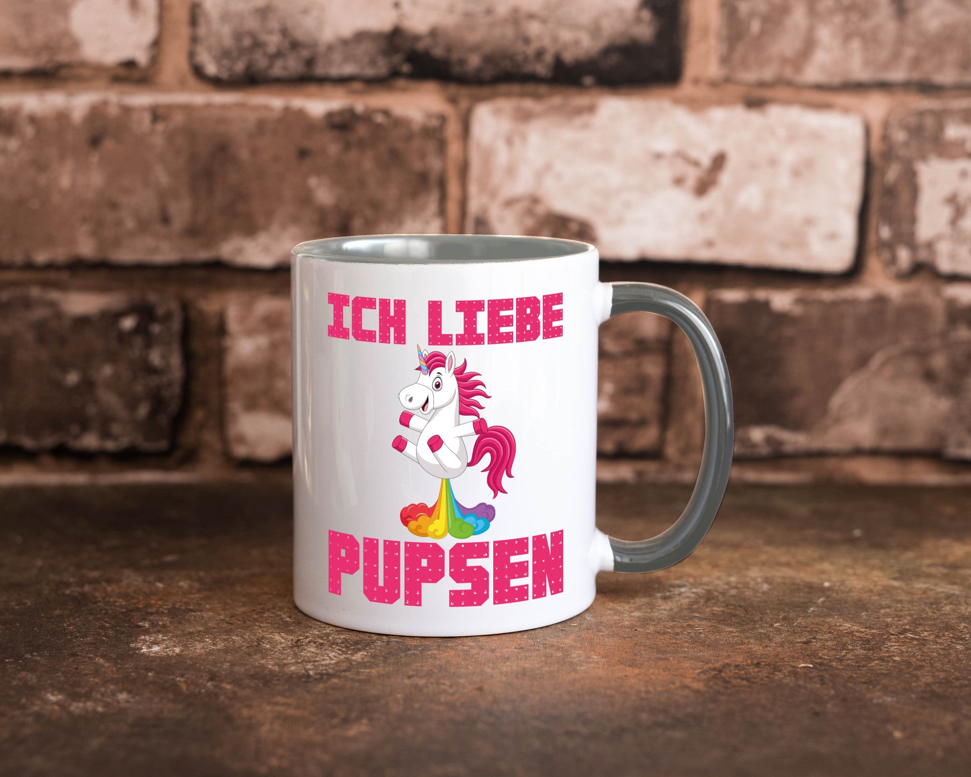 Ich liebe pupsen | Einhorn Pups lustiger Spruch Humor Geschenkidee Tasse