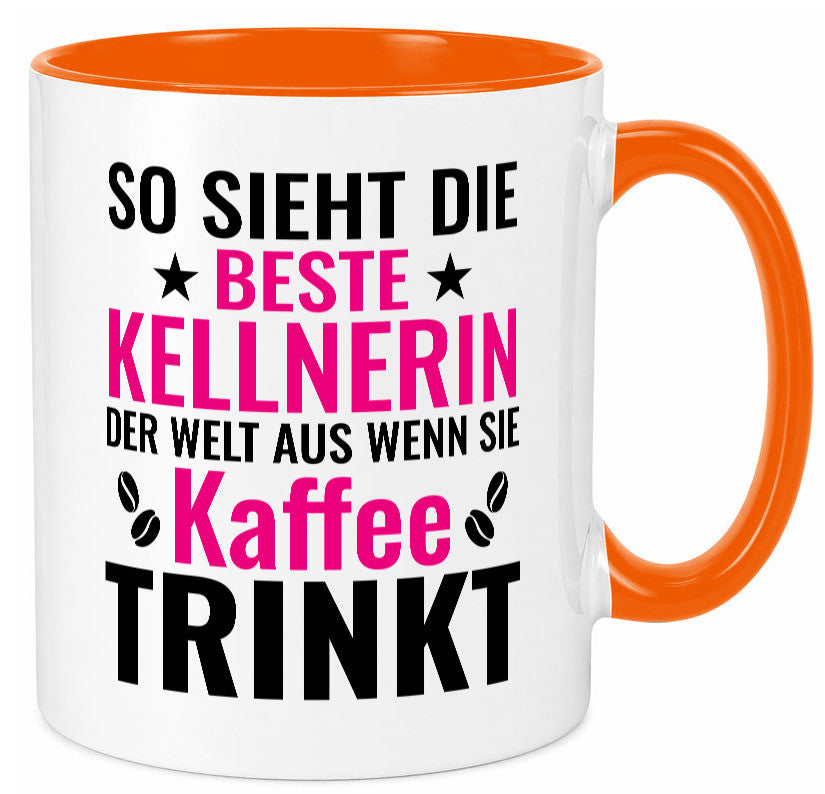 Kaffee trinkt: Kellnerin | Beruf kellnern Bedienung Humor Arbeit Kollegen Büro