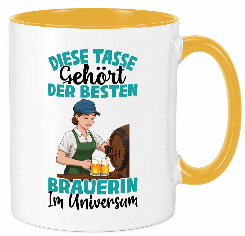 Im Universum: Brauerin | Bier Brauerei lustiger Spruch Geschenk Humor