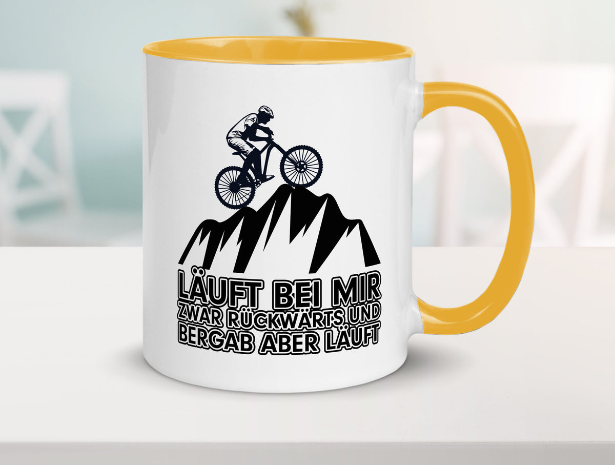 Läuft bei mir | Pechvogel Tasse Radfahrer Statement Humor Geschenkidee