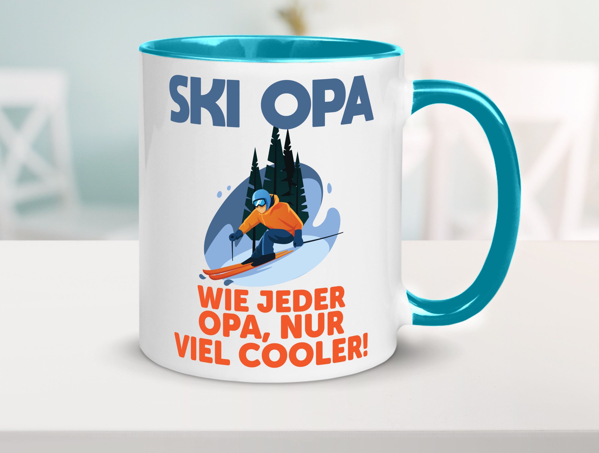Ski Opa, normal, nur cooler | Skifahrer Bäume Schnee Geschenkidee Familie Humor