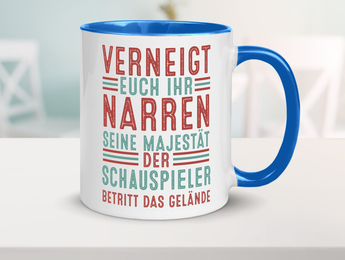 Verneigt euch: Schauspieler | Theater lustig Humor Geschenkidee Geschenk Tasse