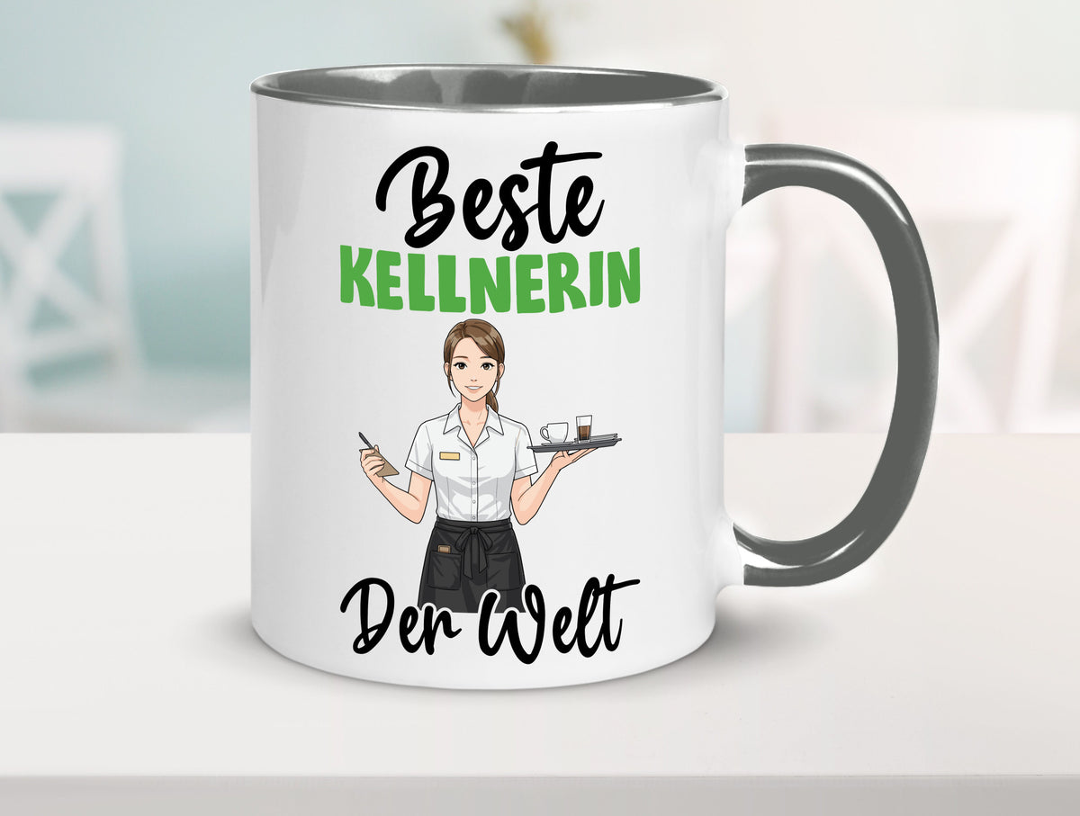 Beste Kellnerin | Beruf kellnern Bedienung v2 Humor Arbeit Kollegen Büro Tasse