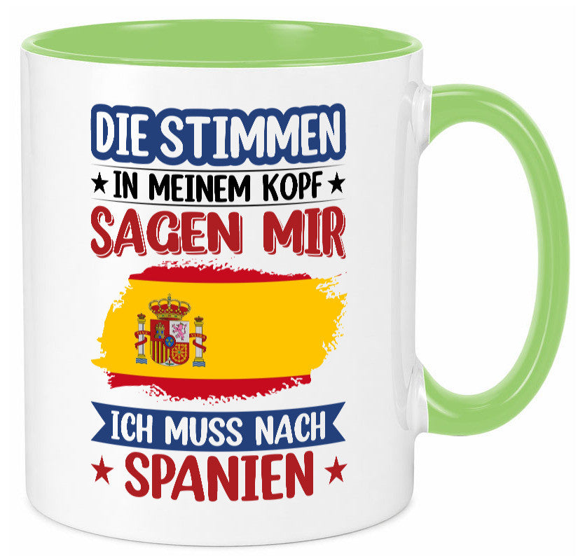 Spanien | Urlaub Stimmen in meinem Kopf Traumland v2 lustiger Spruch Geschenk