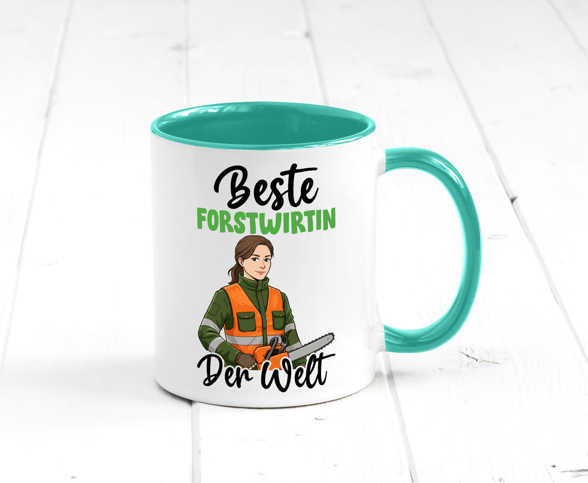 Beste Forstwirtin | Forst Wirtin v2 lustig Humor Geschenkidee Geschenk Tasse