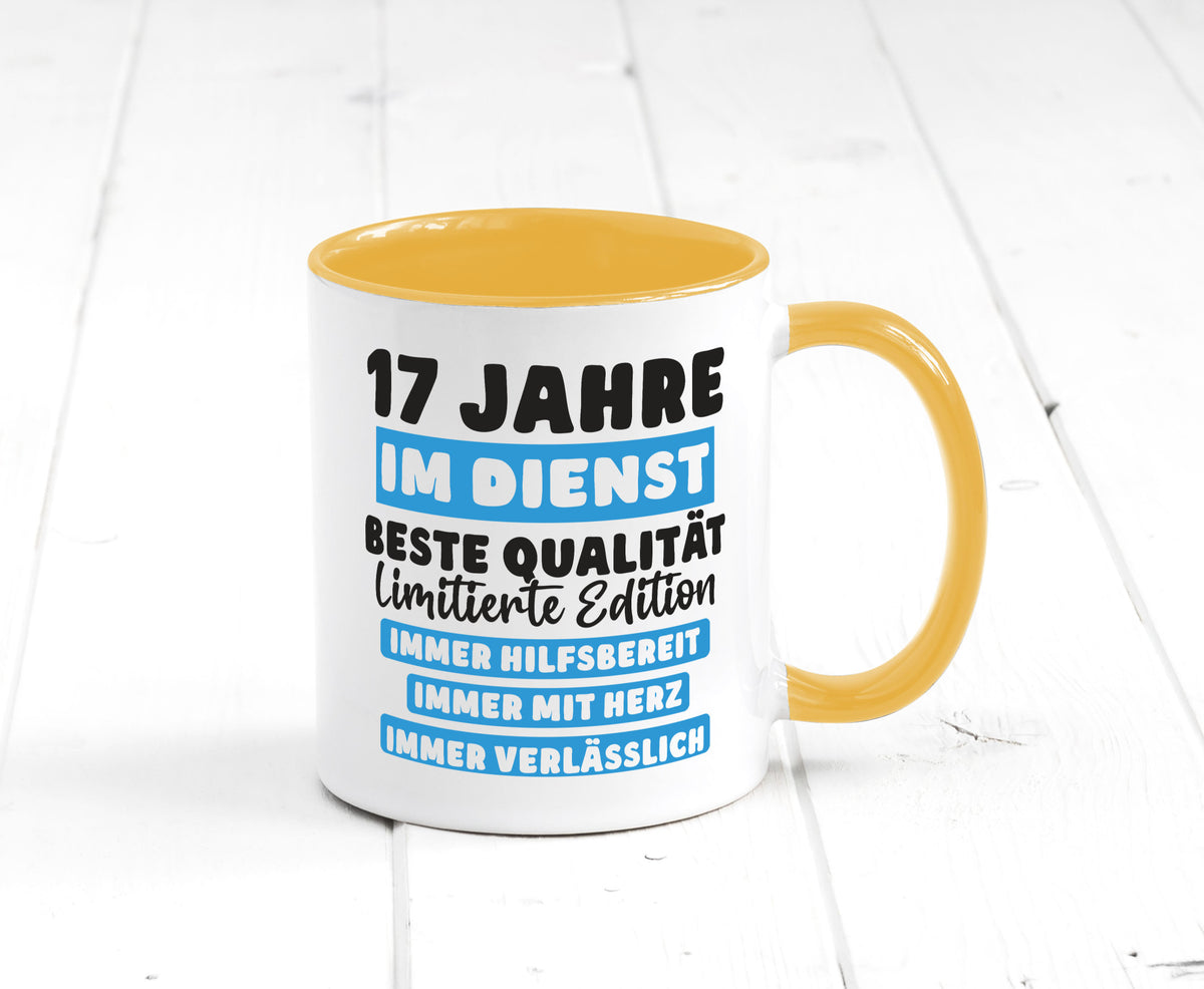 17 Jahre im Dienst | Jubiläum Arbeit v6 Humor Kollegen Büro Geschenkidee Tasse