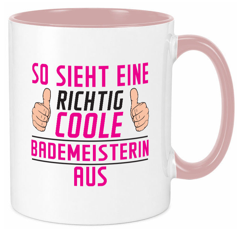 Richtig Coole Bademeisterin | Schwimmmeisterin Geschenk Humor Geschenkidee Tasse
