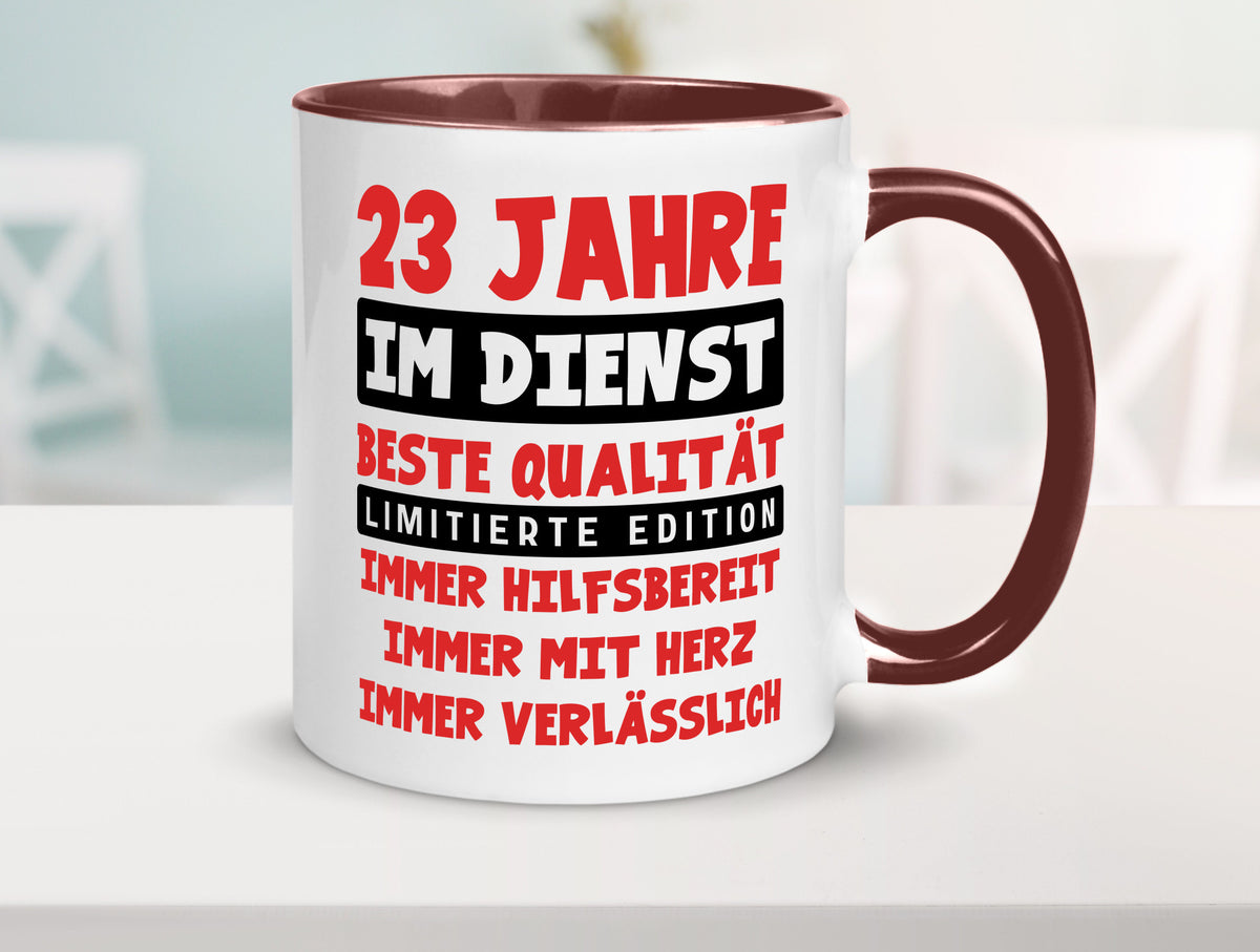 23 Jahre im Dienst | Jubiläum Arbeit v9 Humor Kollegen Büro Geschenkidee Tasse
