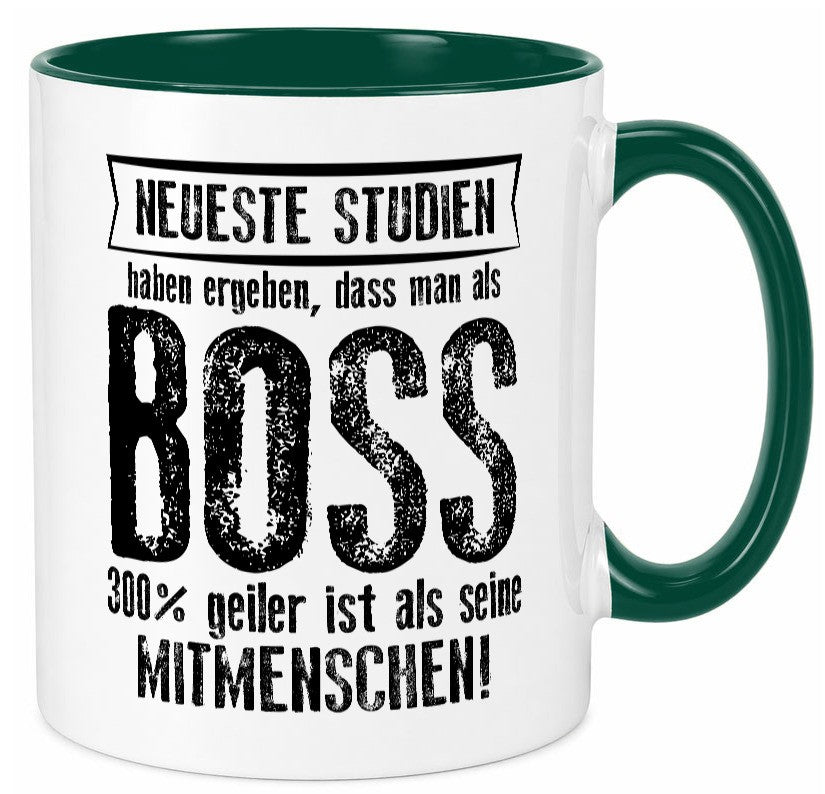 Neuste Studien: Boss | Führungskraft Vorgesetzter lustiger Spruch Geschenk Tasse