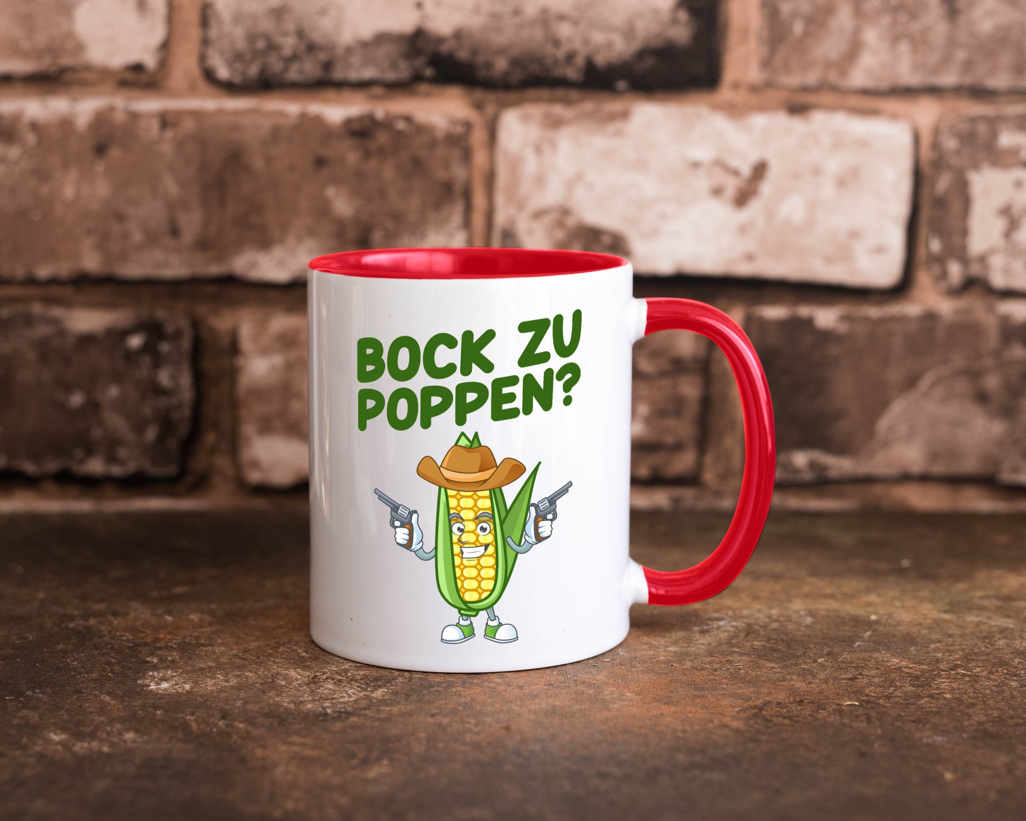 Bock auf Poppen | Mais Lustig Geschenk Humor Geschenkidee lustiger Spruch Tasse