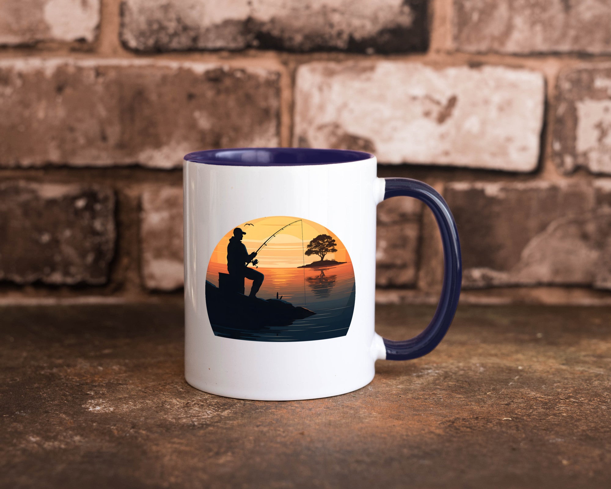 Angler | Sonnenuntergang Fischer Fische Angeln v2 Geschenk Humor Geschenkidee
