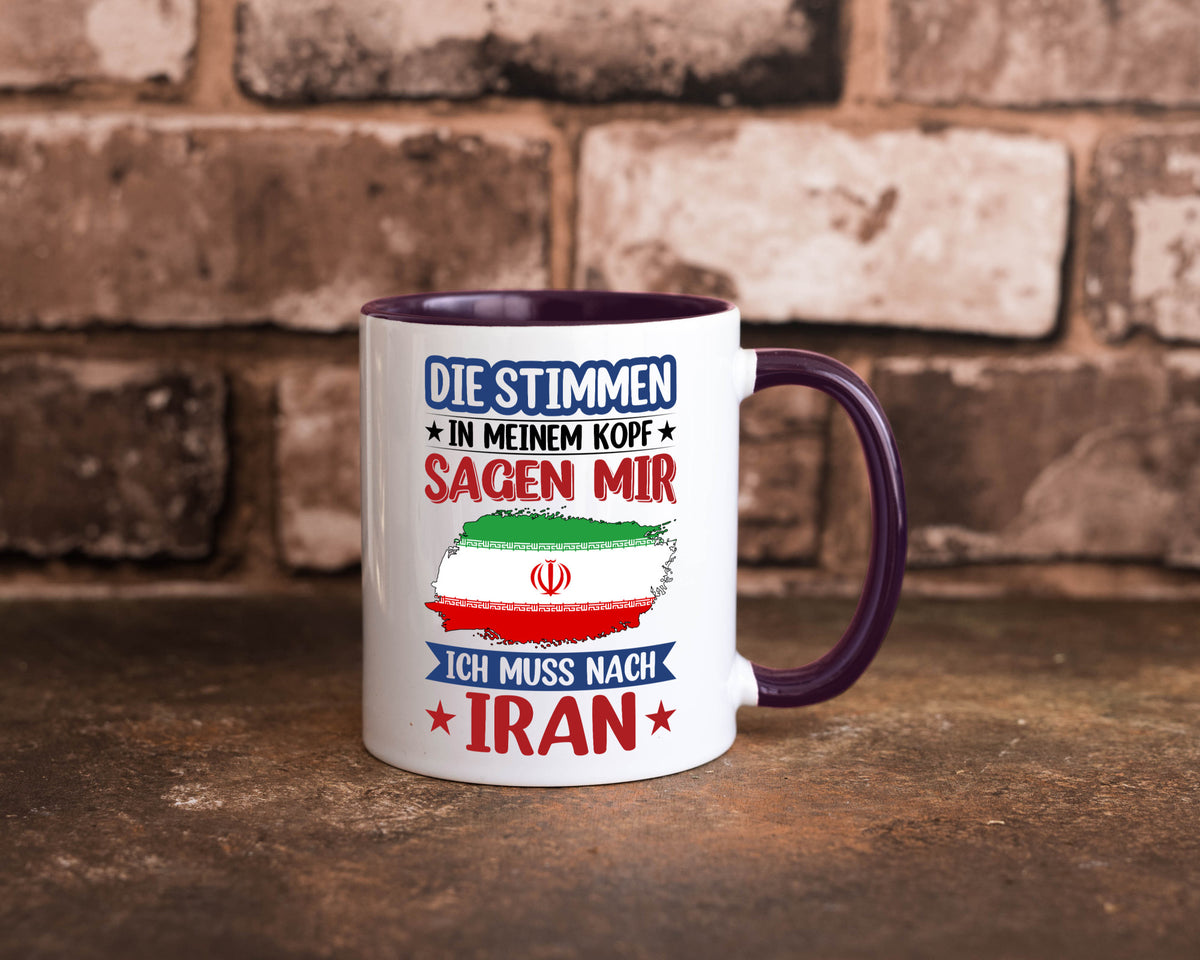 Iran | Urlaub Stimmen in meinem Kopf Traumland Humor Geschenkidee Tasse