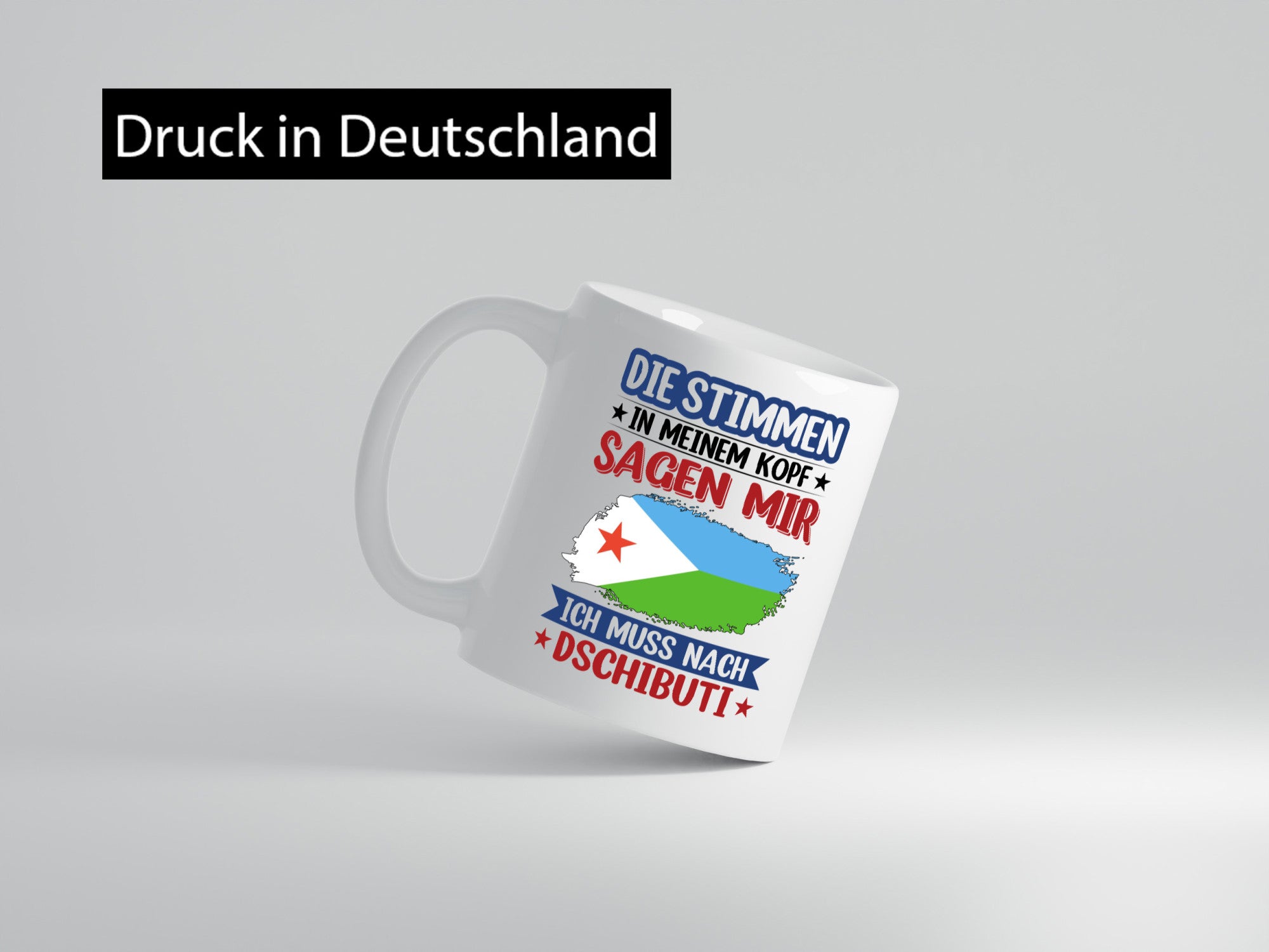 Dschibuti | Urlaub Stimmen in meinem Kopf Traumland Humor Geschenkidee Tasse