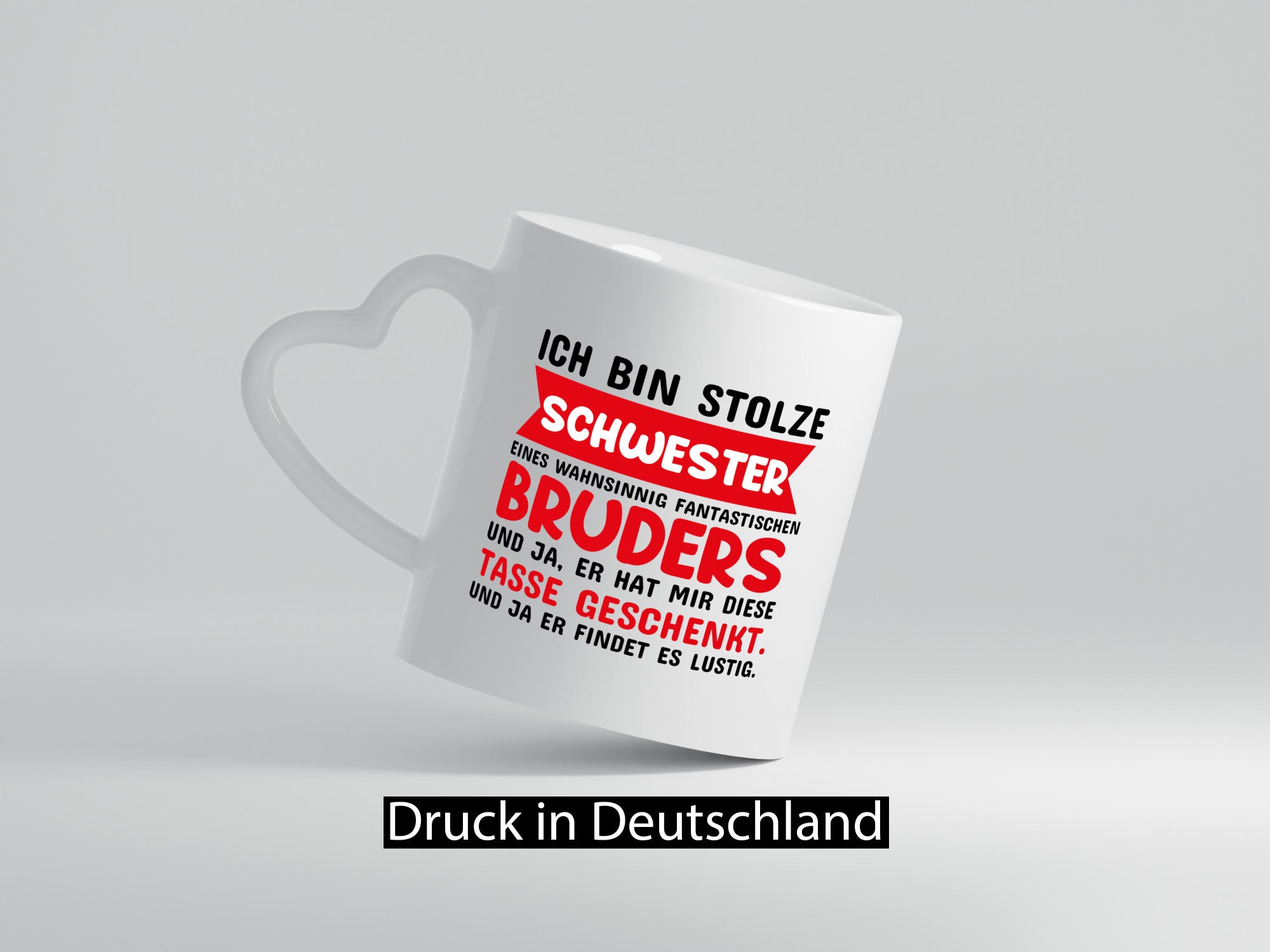Ich bin stolze Schwester lustiger Spruch Geschenk Humor Geschenkidee Tasse