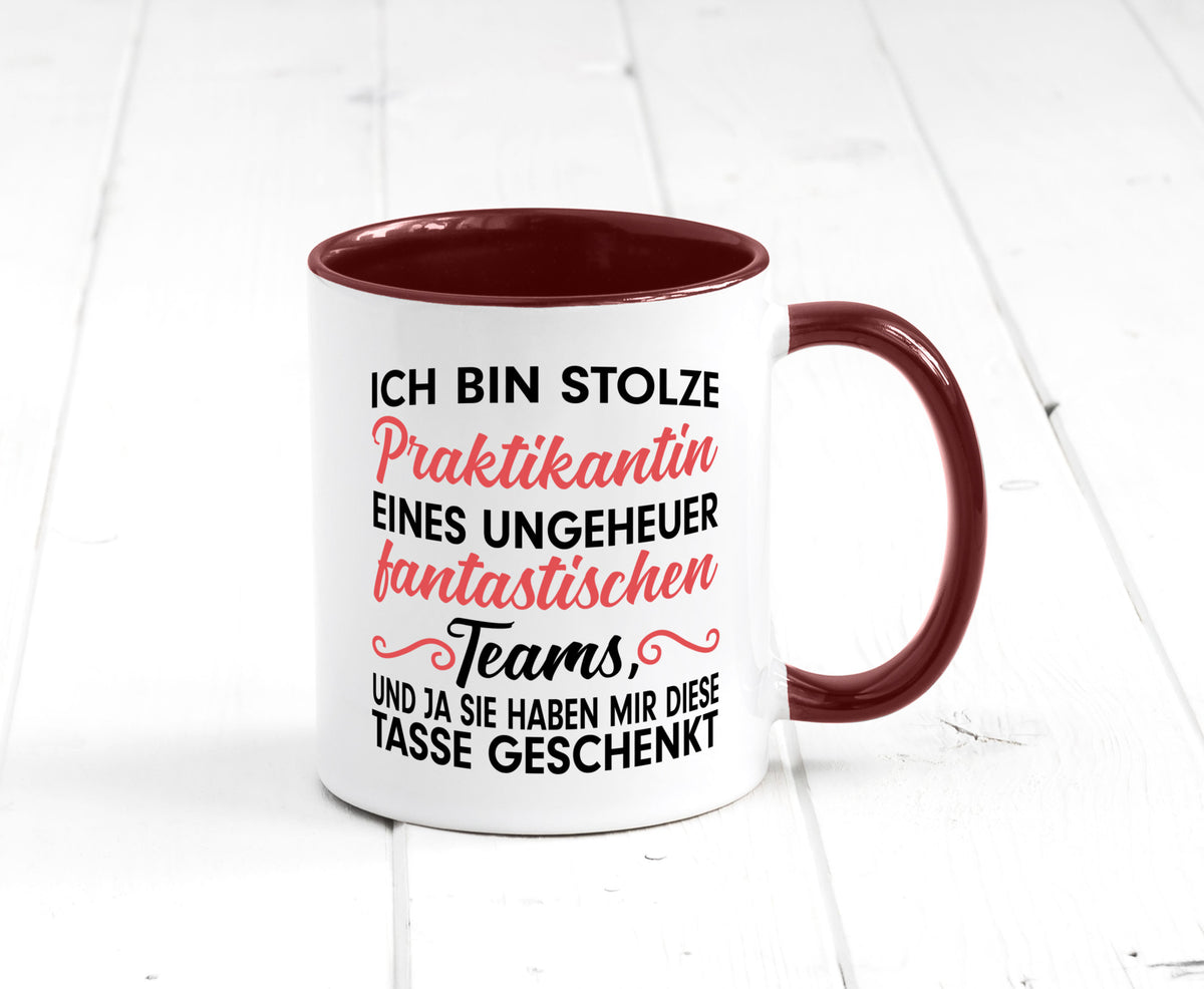 Stolze Praktikantin | Arbeitswelt Tasse Praktikum Geschenk Arbeit Kollegen Büro
