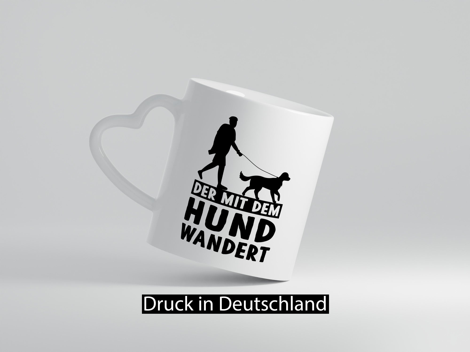Der mit dem Hund wandert | Mensch Geschenkidee Tierliebhaber Humor Tasse