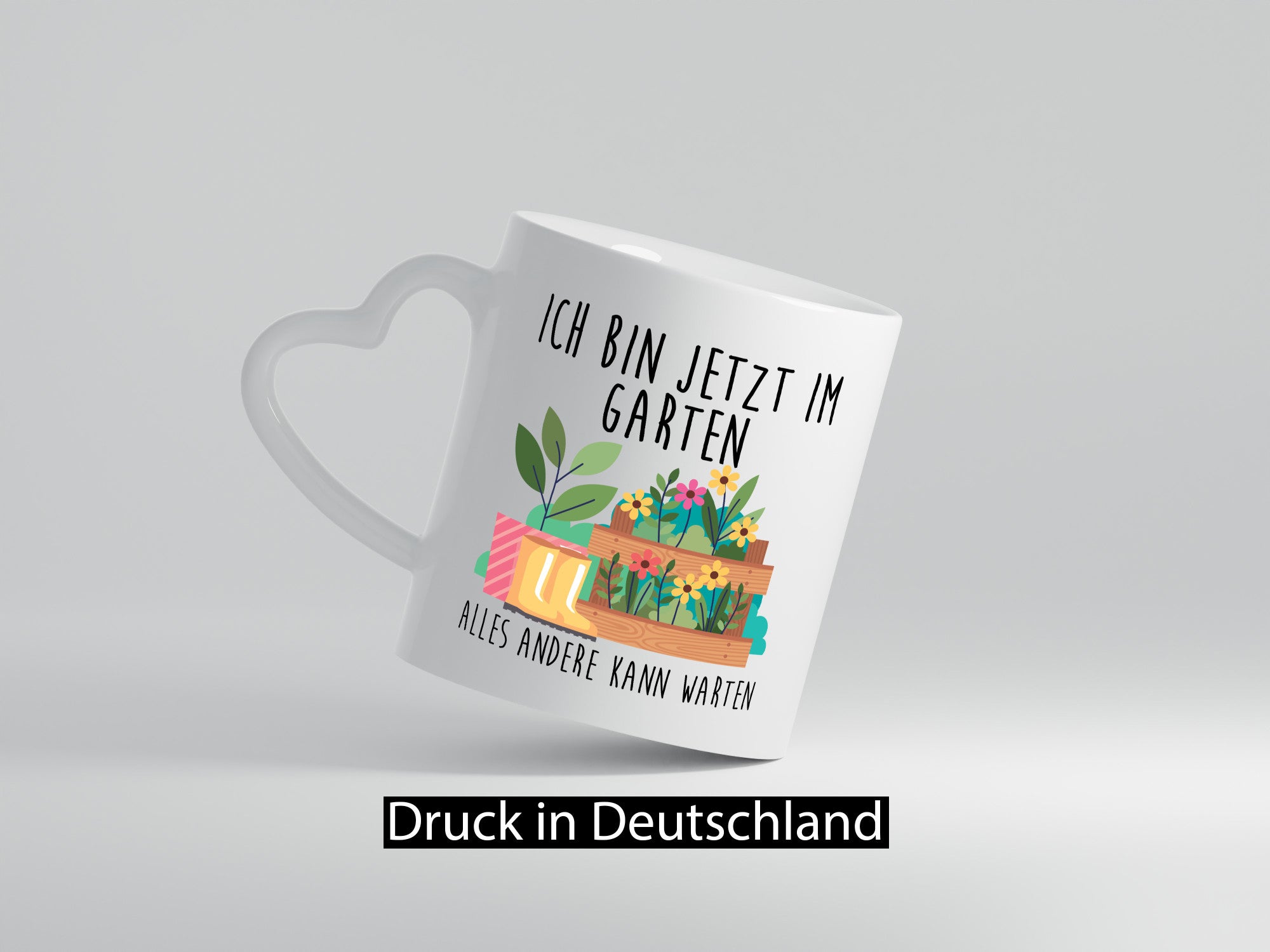 Ich bin im Garten alles andere kann warten | Gärtner lustiger Spruch Geschenk