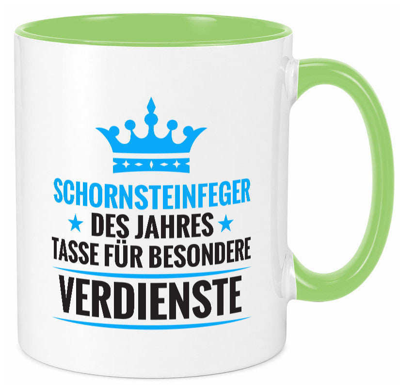 Besonderer Verdienst: Schornsteinfeger | Kaminkehrer Geschenkidee Humor Tasse