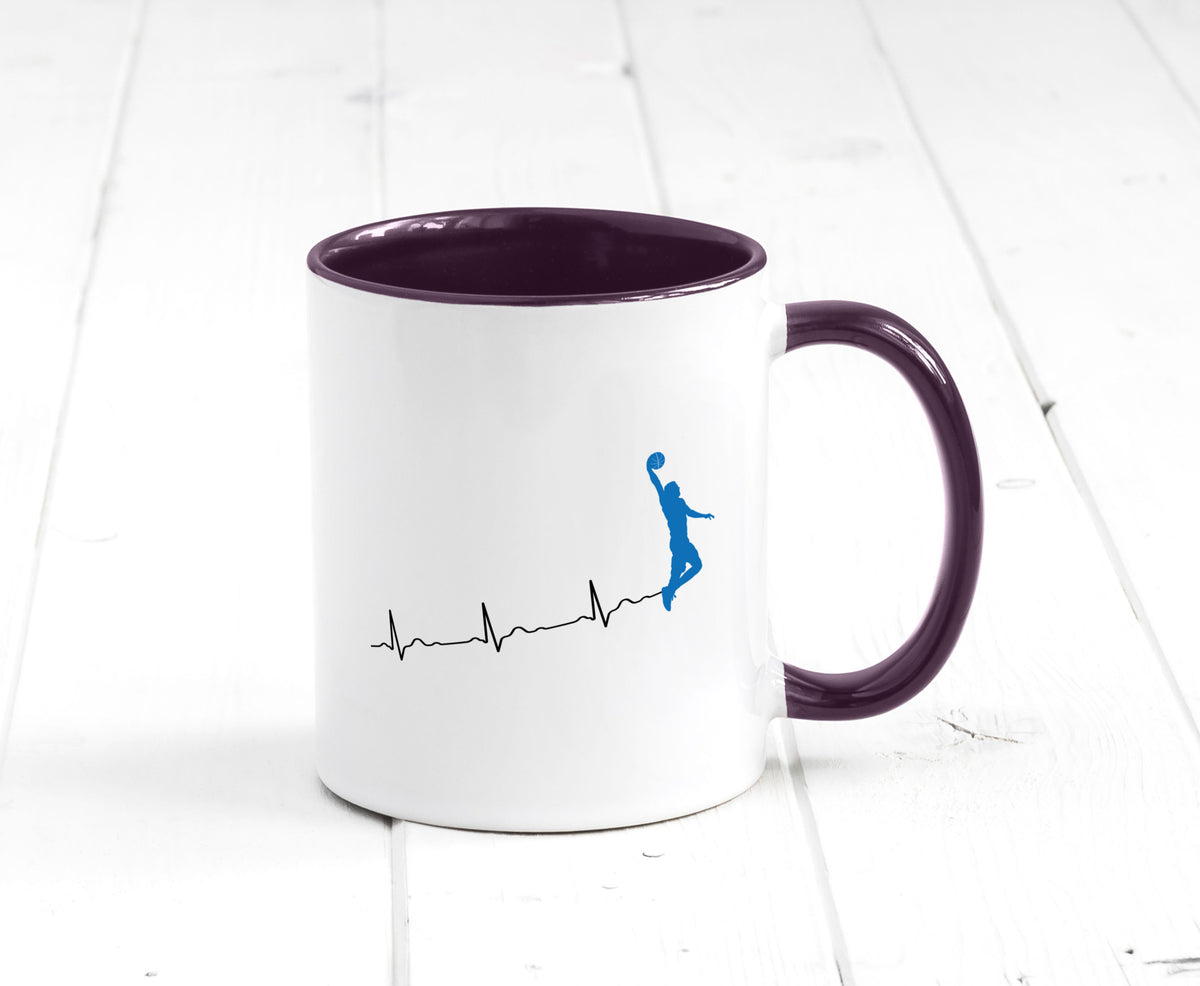 Herzschlag Basketball | Motiv Sport Ballsport Humor Geschenkidee Tasse