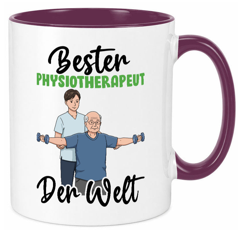 Bester Physiotherapeut v3 Geschenk Humor Geschenkidee lustiger Spruch Tasse