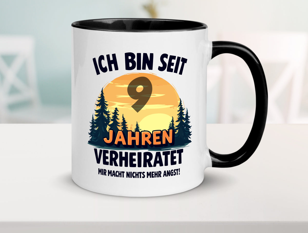 Ich bin Verheiratet | 9. Hochzeitstag Ehepaar v2 Geschenkidee Humor Tasse