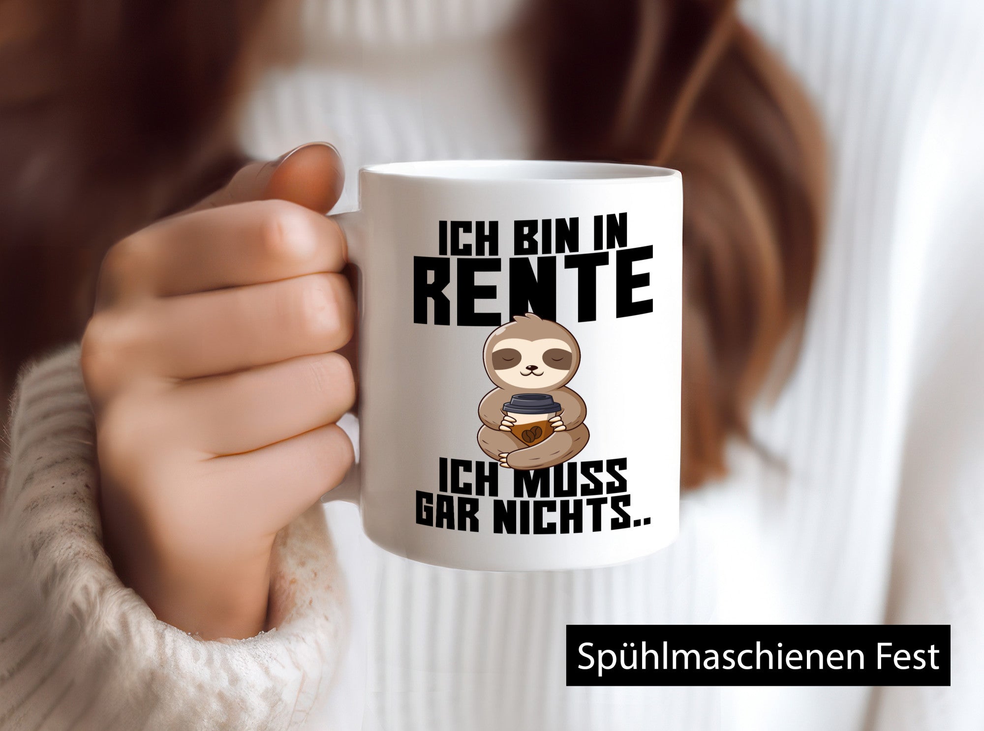Ich muss gar nichts | Rentner Ruhestand lustig Jubiläum Geschenk Tasse