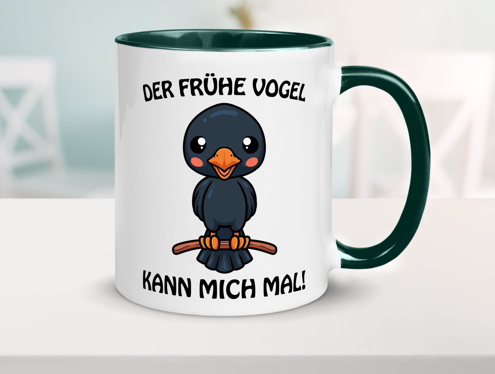Der Frühe Vogel Humor Geschenkidee Tasse