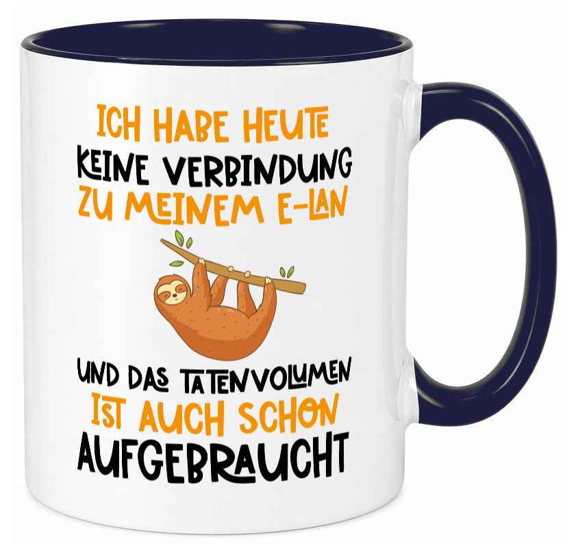 Tatenvolumen aufgebraucht | Spruch Humor Faultier Tierliebhaber Geschenkidee