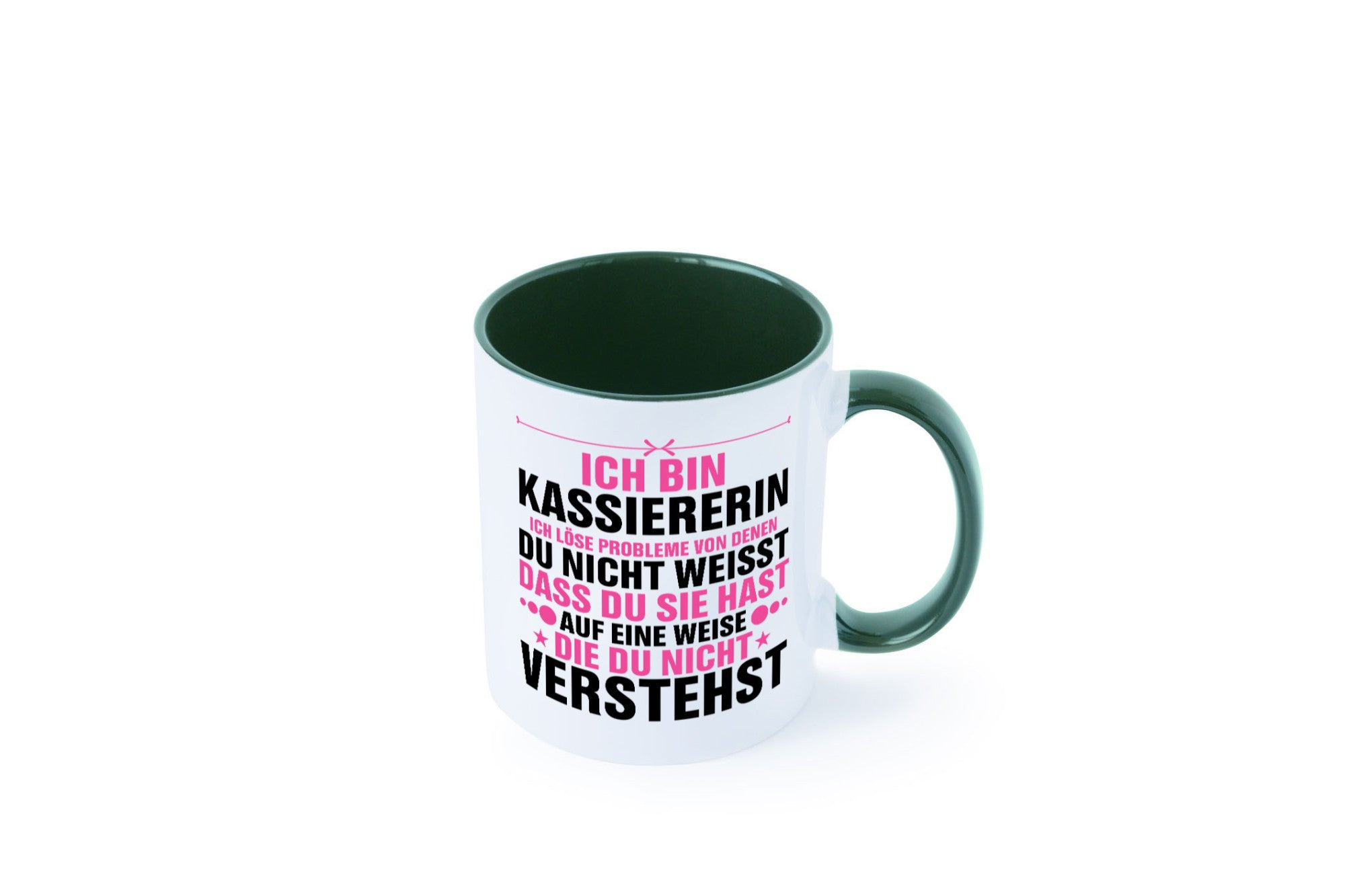 Löse Probleme: Kassiererin v2 lustiger Spruch Geschenk Humor Geschenkidee Tasse