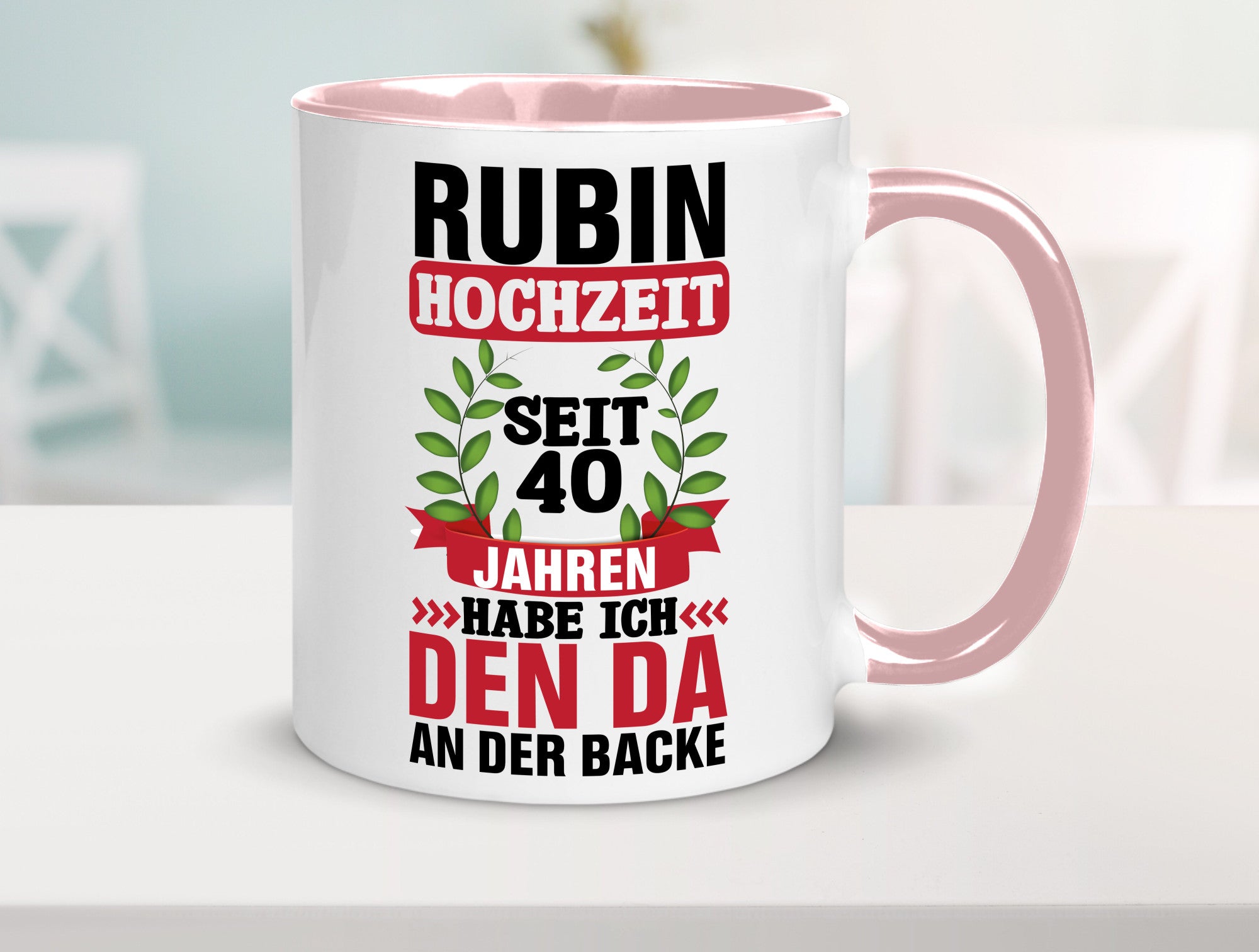 Rubin Hochzeit | 40 Jahre Verheiratet Humor Geschenkidee Tasse