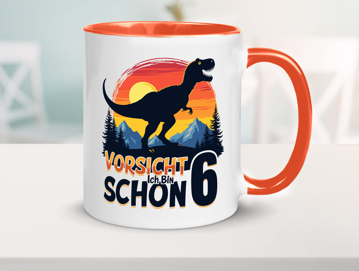 6. Geburtstag | 6 Jahre Dinosaurier Geschenkidee Humor Tasse