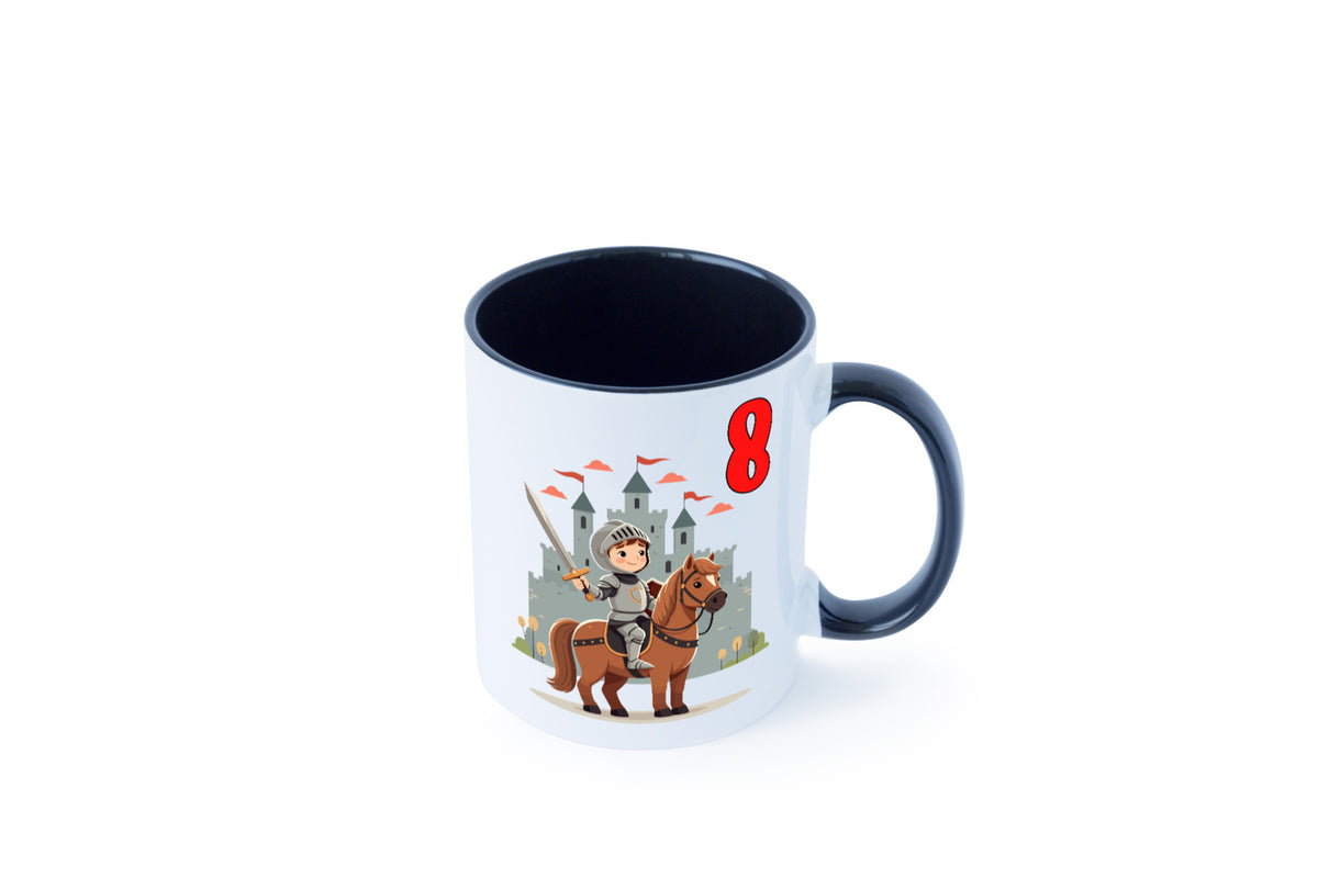 8. Geburtstag | 8 Jahre Ritter Junge Schloss Geschenk Geschenkidee lustiger Tasse