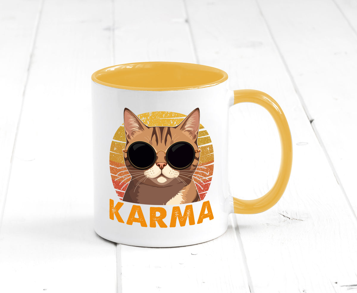 Vintage Katze | Karna Coole lustiger Spruch Geschenk Tierliebhaber Humor Tasse