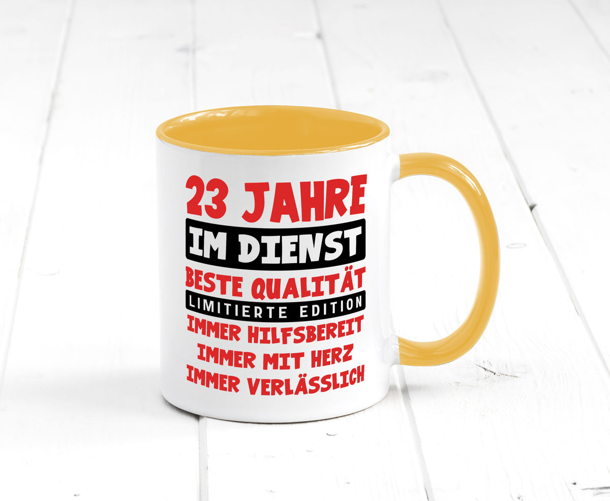 23 Jahre im Dienst | Jubiläum Arbeit v9 Humor Kollegen Büro Geschenkidee Tasse