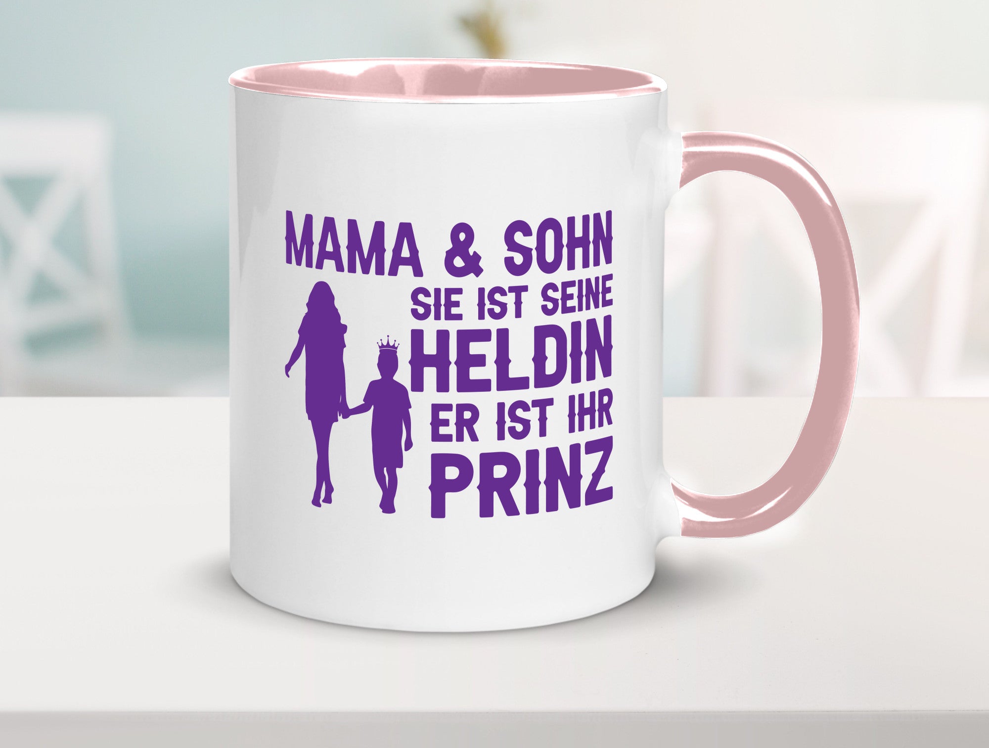 Mama & Sohn | Helding Prinz Mutterliebe Geschenkidee Familie Humor Tasse