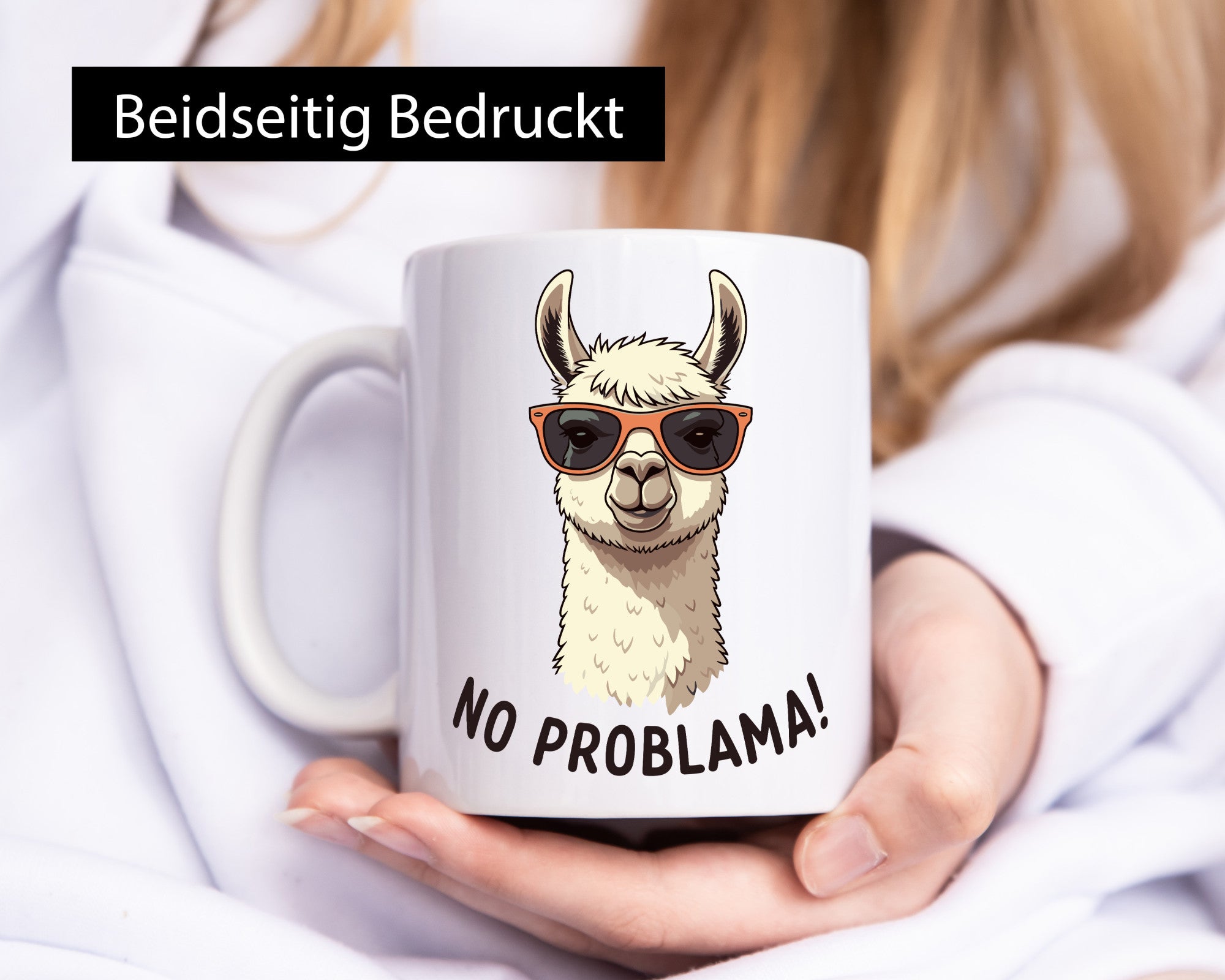 No ProbLama | Lama Alpaka lustiger Spruch Geschenk Humor Geschenkidee Tasse