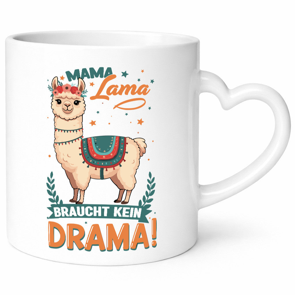 Mama Lama braucht kein Drama | Muttertag Humor Familie Geschenkidee Tasse