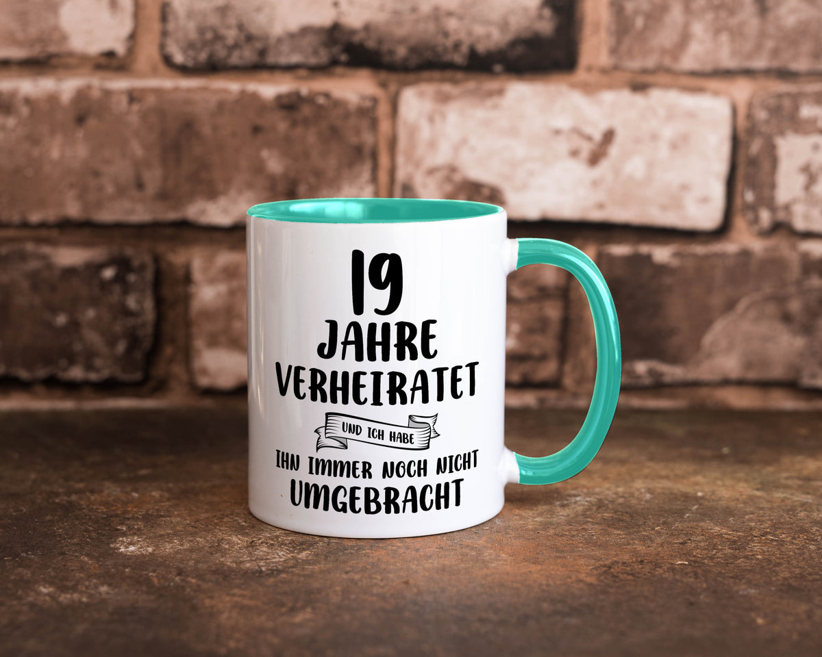 19 Jahre Verheiratet, immer noch am Leben! lustig Humor Geschenkidee Geschenk Tasse
