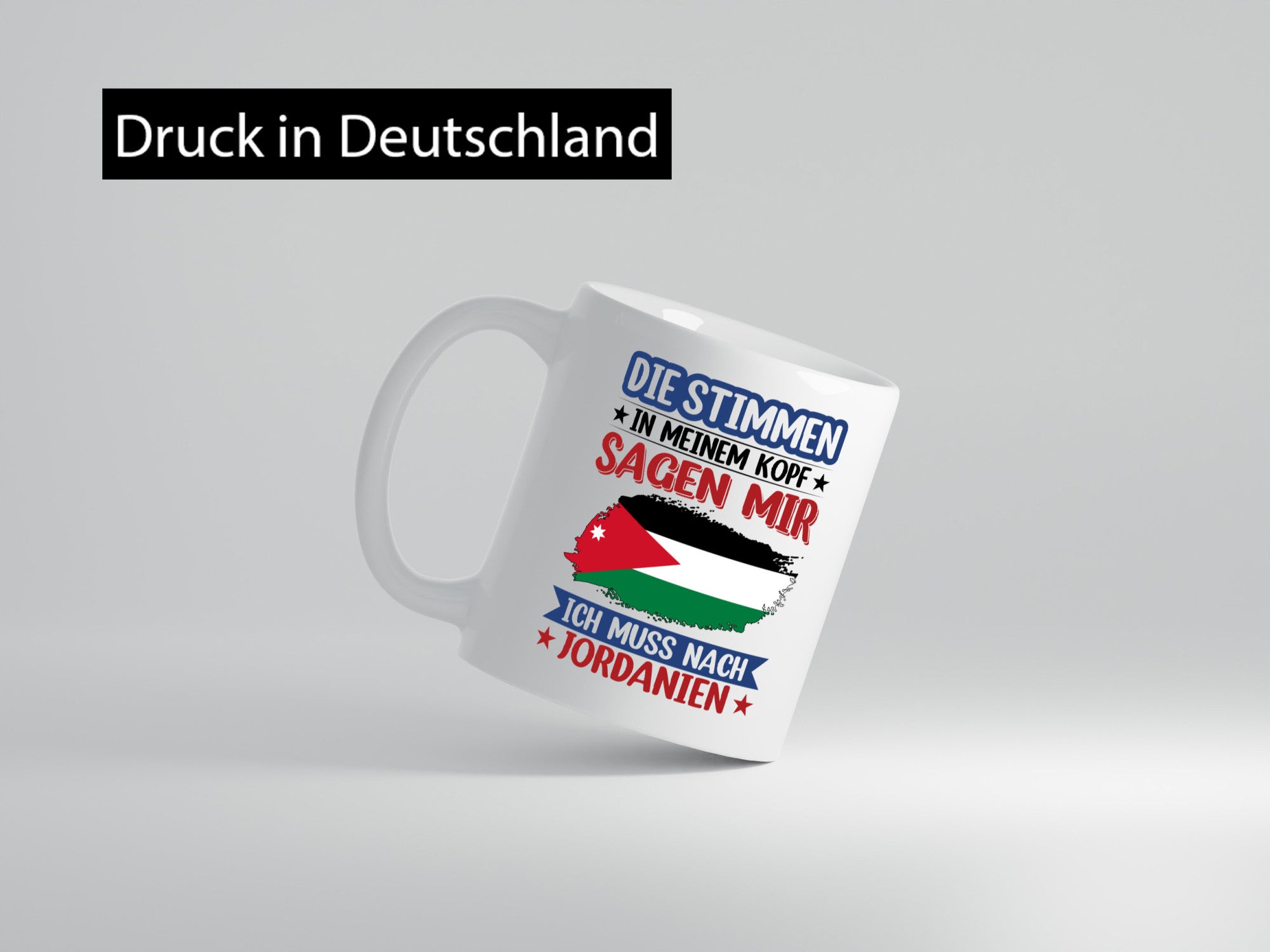 Jordanien | Urlaub Stimmen in meinem Kopf Traumland Humor Geschenkidee Tasse