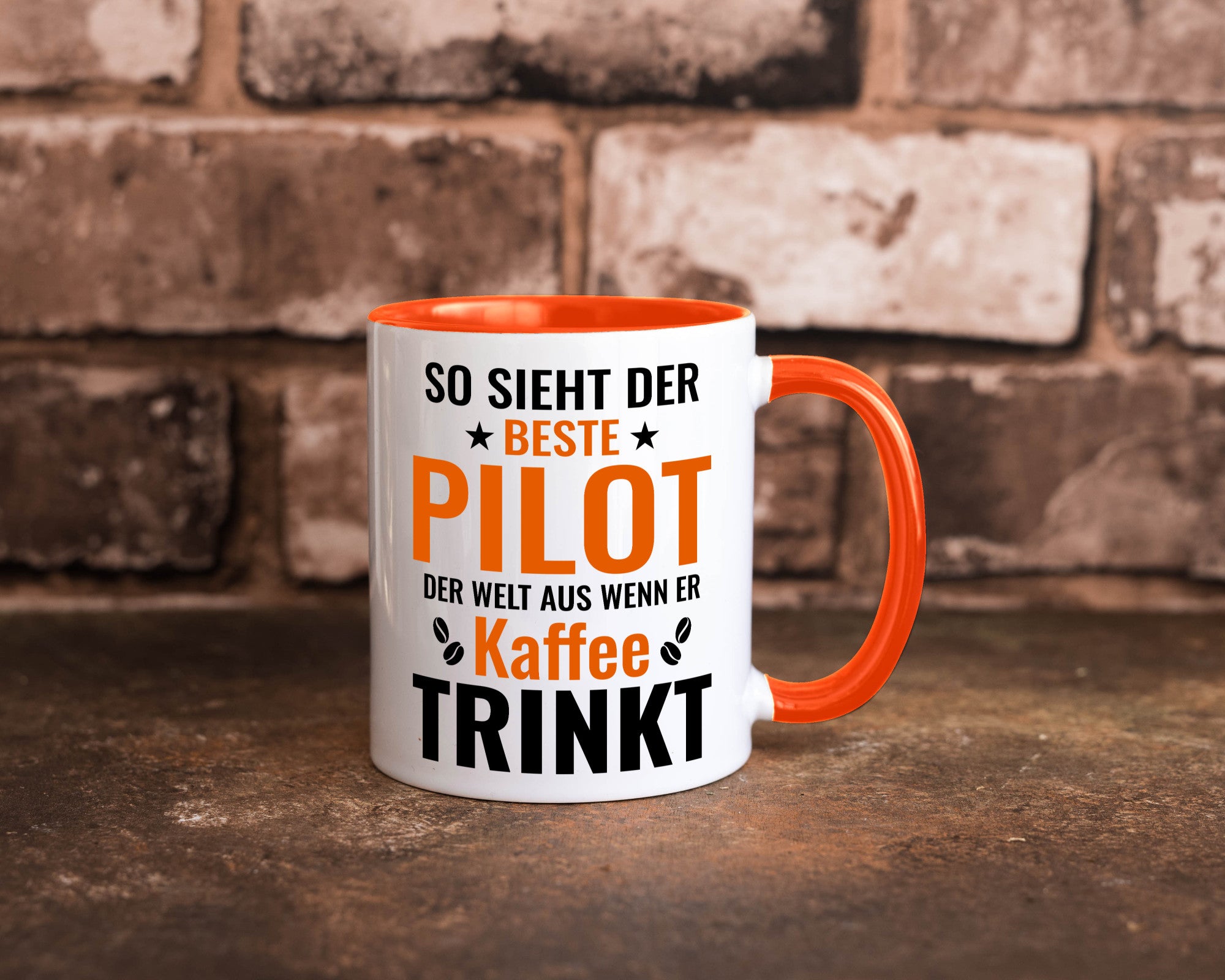 Kaffee trinkt: Pilot | Flugzeug Piloten lustiger Spruch Geschenk Humor