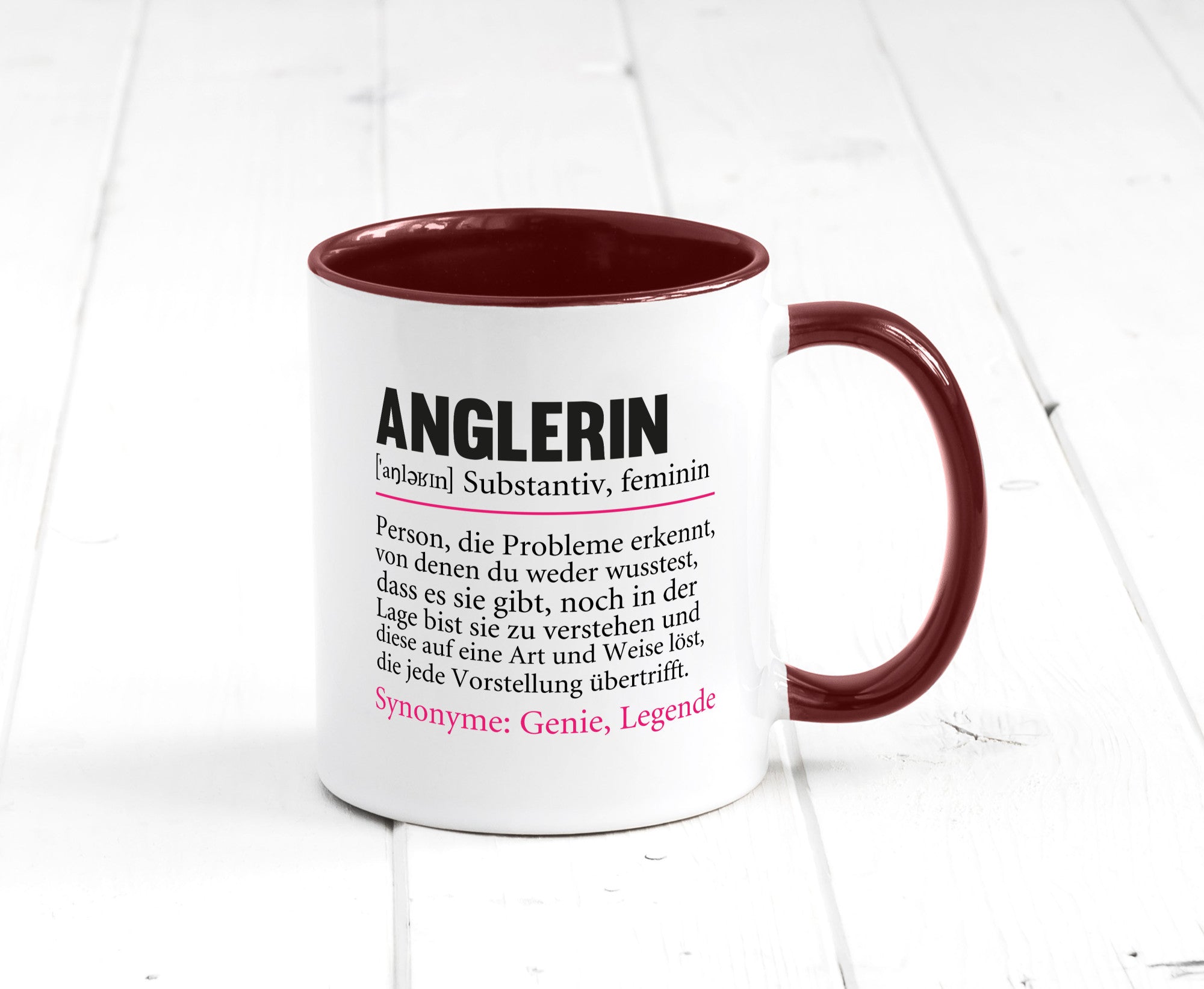 Anglerin | Spruch Angeln Fischerin Beruf Humor Arbeit Kollegen Büro