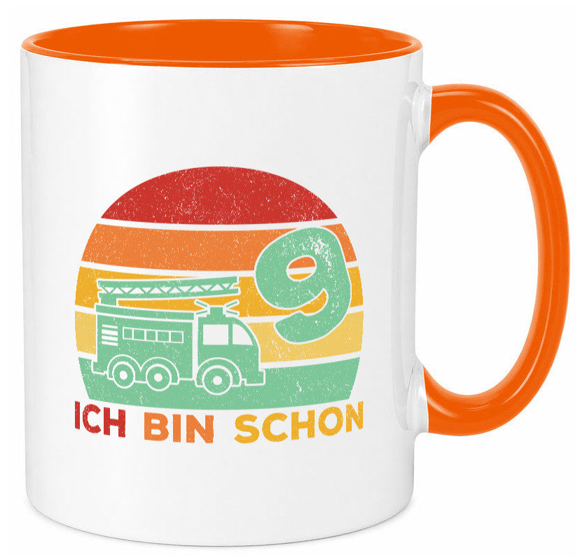 9. geburtstag | Feuerwehrauto 9 Jahre Feuerwehr Geschenk Geschenkidee lustiger