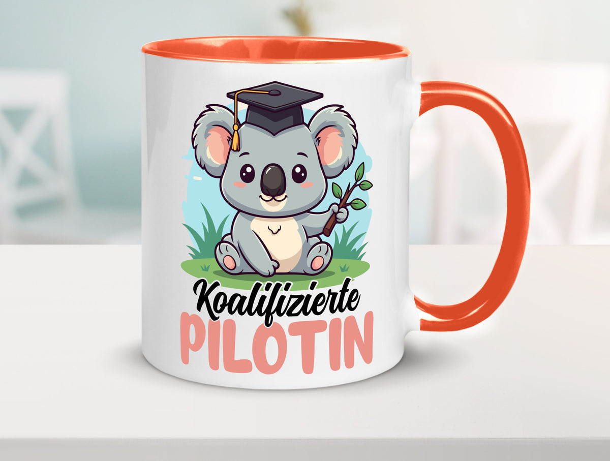 Koalifizierte Pilotin | Definition Piloten lustig Humor Geschenkidee Geschenk Tasse