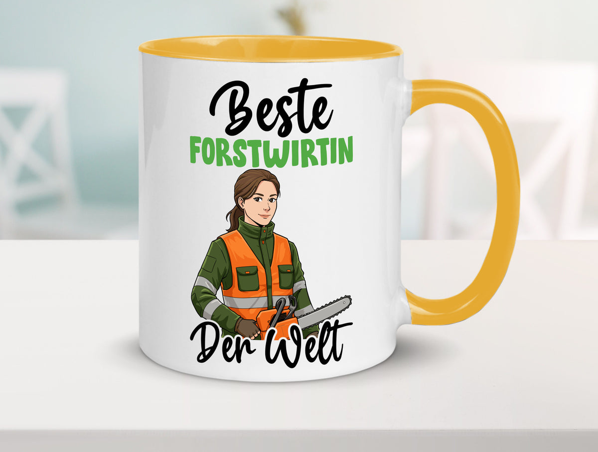 Beste Forstwirtin | Forst Wirtin v2 lustig Humor Geschenkidee Geschenk Tasse