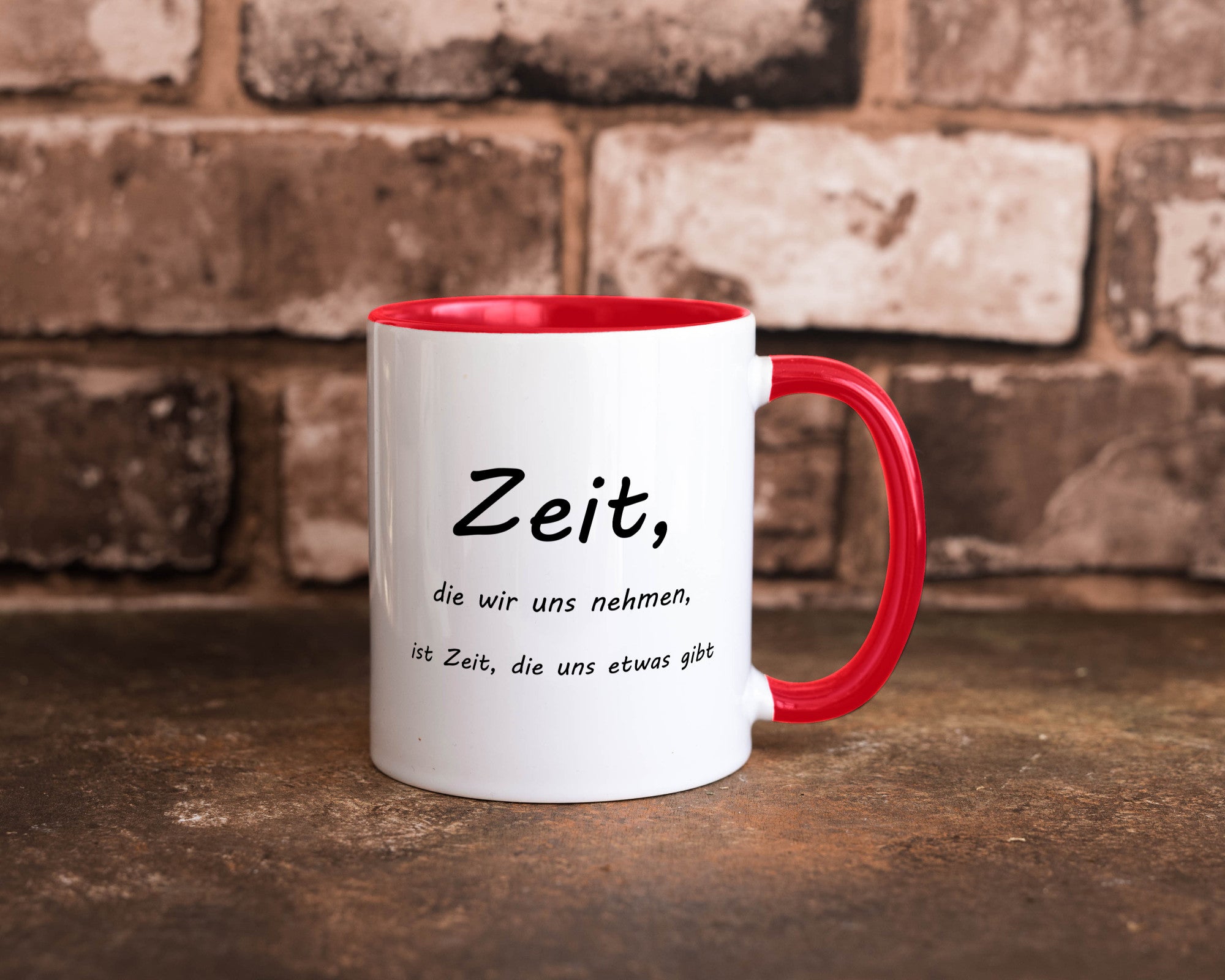 Zeit die wir uns nehmen ist etwas gibt Humor Geschenkidee Tasse